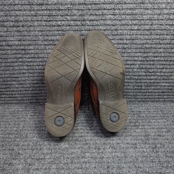 Ecco Shoes Mens 9 Brown Leather Brogue Wingtip Business Casual Dress Shoe - Picture 7 of 14